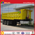 Square Cargo Box 3 Axles End Dumper Semi Trailer